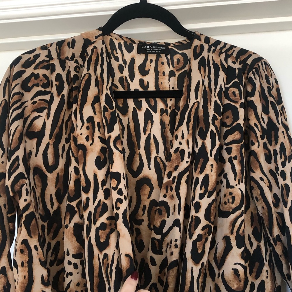 Zara leopard blouse body suit - Picture 3 of 3